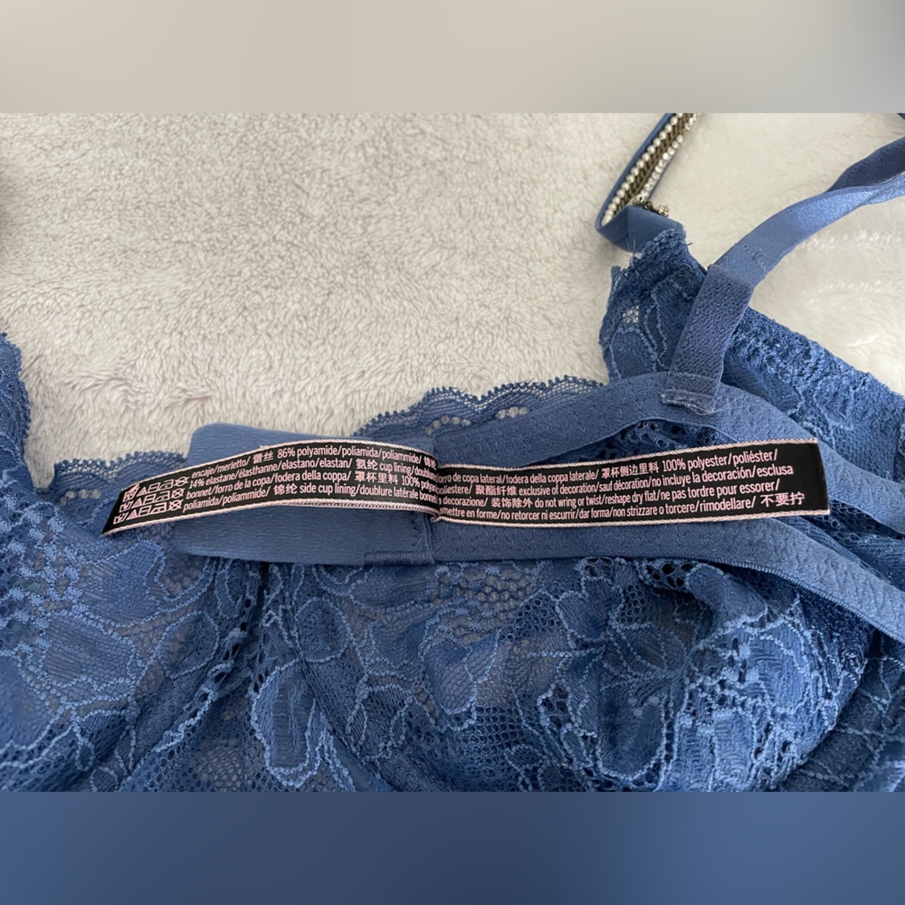 Beautiful rhinestone strap chemise sz L - Picture 5 of 13